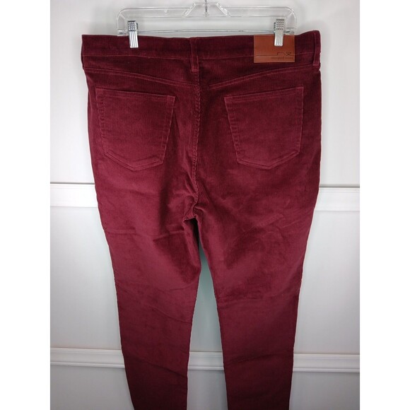 Vineyard Vines Straight Leg Corduroy Pants 38x32 Burgundy Stretch Fall 23 EUC - Picture 3 of 7